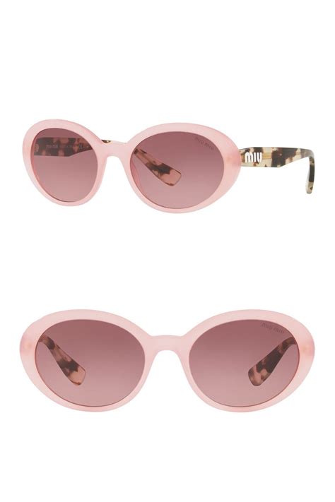 miu miu 53mm oval sunglasses|Miu Miu glasses.